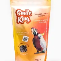 Smile King корм для крупного попугая, дой-пак пакет 500г.
