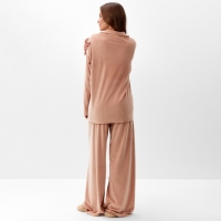 Костюм женский (рубашка и брюки) KAFTAN Plushy р. 48-50, бежевый