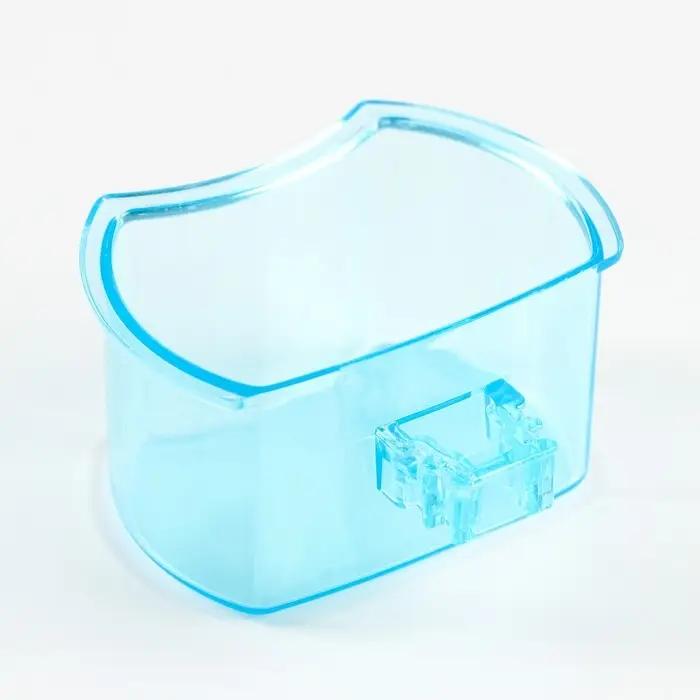 Миска для птиц с креплением к прутьям 5х3,5 см, синяя