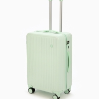 Чемодан 24", PС, 42*27*66, отд на молнии, код замок, 4 колеса, св. зеленый