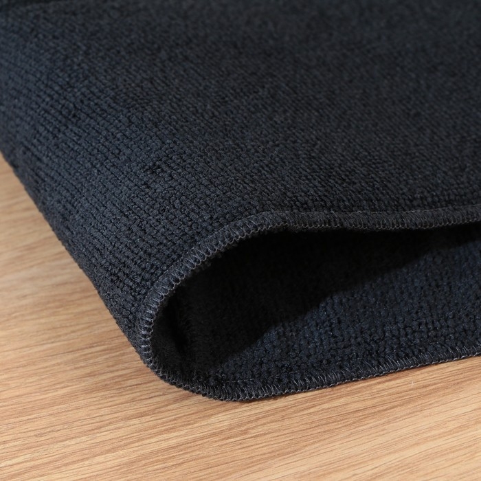 Коврик для сушки посуды Доляна &laquo;Лофт&raquo;, 30&times;40 см, микрофибра, цвет чёрный