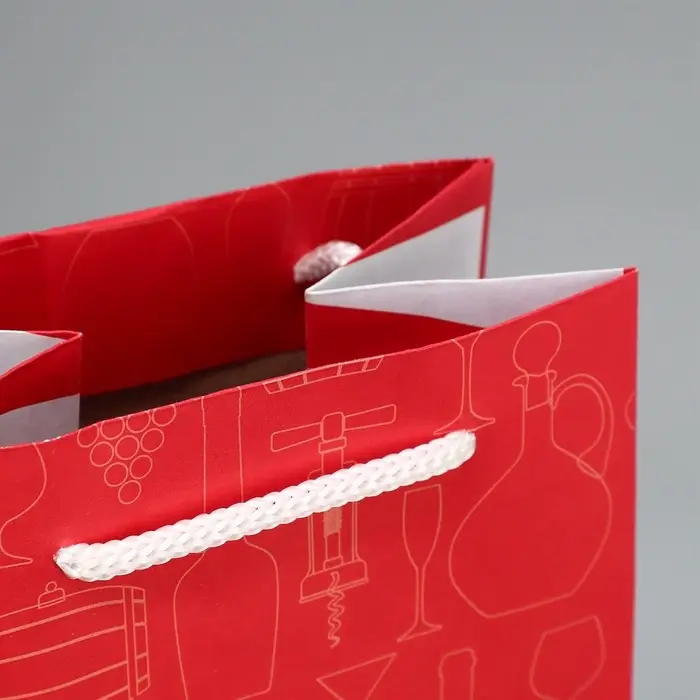 Пакет подарочный под бутылку, упаковка, &laquo;Алкопомощь&raquo;, 36 х 13 х 10 см