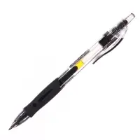 Ручка гелевая автомат 0,5 мм, стержень черный, резин. держ, корпус Черный (шк на шт)