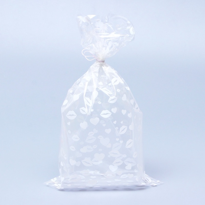 Пакет фасовочный БОПП, "Поцелуи" 20*35 см набор 50 шт