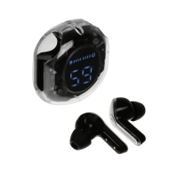 Наушники беспроводные Air39, TWS, вакуумные, BT5.0, 45/200 мАч, дисплей, прозрачные, чёрные Наушники беспроводные Air39, TWS, вакуумные, BT5.0, 45/200 мАч, дисплей, прозрачные, чёрные