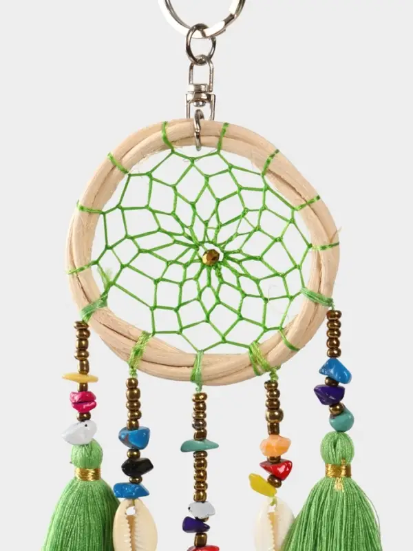 Брелок "Ловец снов" 17 см, цв. зелёный
