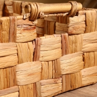 Корзина плетеная 46х31х20 см, водный гиацинт