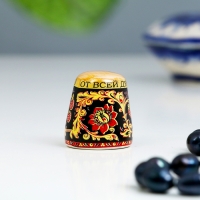 Сувенир напёрсток "Хохлома", керамика Сувенир напёрсток "Хохлома", керамика