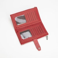 Кошелёк женский на кнопке, цвет бордовый