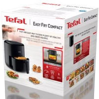 Аэрогриль Easy Fry Compact EY145810, с чашей 3 л, черный
