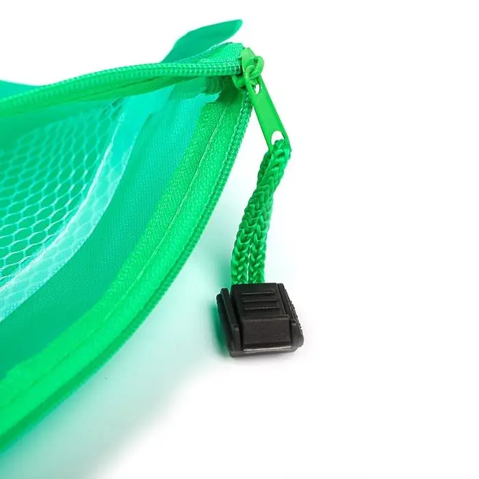 Папка-конверт на молнии, А65, с сеткой внутри, 24 &times; 11 cм, МИКС