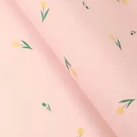 Бумага упаковочная тишью, &laquo;Цветы&raquo;, розовый, 50 см &times; 70 см 17 грамм