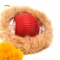 Интерактивная игрушка для кошек "Убегающий мех", красная