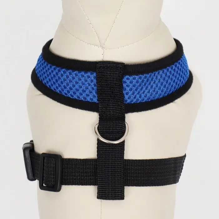 Шлейка мягкая из неопрена, размер S, ОШ 24 см, ОГ 24-34 см, синяя