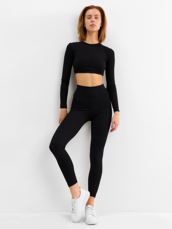 Лонгслив женский MINAKU: Casual Collection цвет чёрный, размер 46 Лонгслив женский MINAKU: Casual Collection цвет чёрный, размер 46