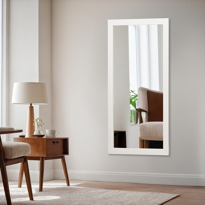 Зеркало &laquo;Милана&raquo;, настенное, белый багет, 60&times;120 см,рама пластик, 51 мм