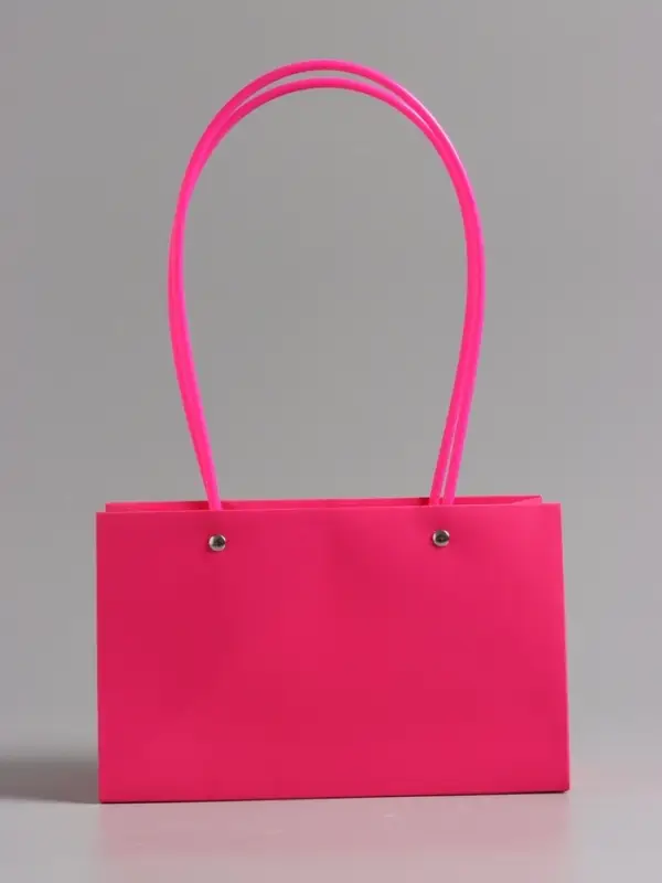 Сумка для цветов влагостойкая, фуксия, 22x10.5x13.5 см