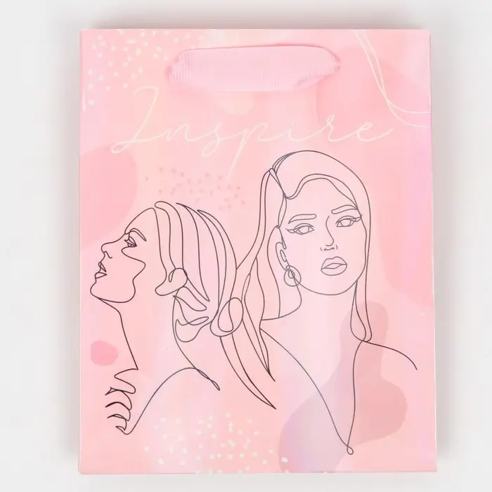 Пакет подарочный ламинированный, упаковка, &laquo;Вдохновение&raquo;, радужная голография, S 12 х 15 х 5.5 см