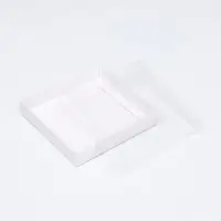 Коробка сборная, белая с PVC крышкой, 16&times;16&times;3 см