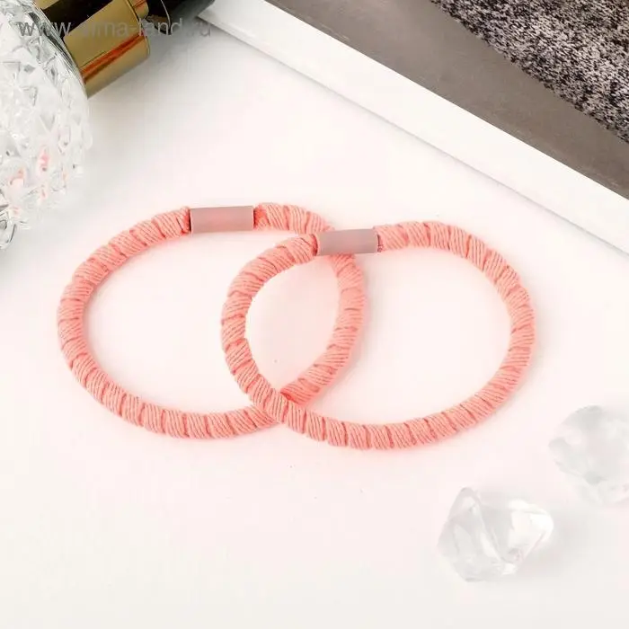 Резинка для волос "Спорт" (набор 2 шт) кручёная нить, микс