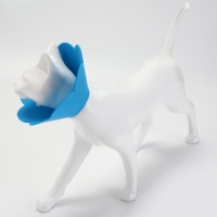 Ветеринарный воротник из фетра "Ромашка", размер L, синий