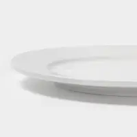 Тарелка Hanna Kn&ouml;vell, d=18 см, с бортом, фарфор, белая