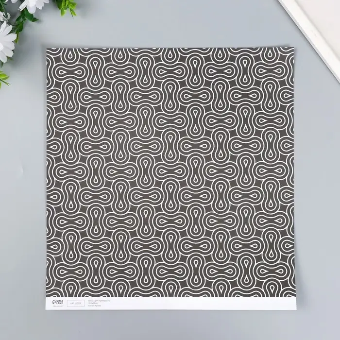 Двусторонняя бумага для скрапбукинга &laquo;Арт Узор. Харизма и стиль&raquo;, 180 г/м&sup2;, 30.5&times;32 см