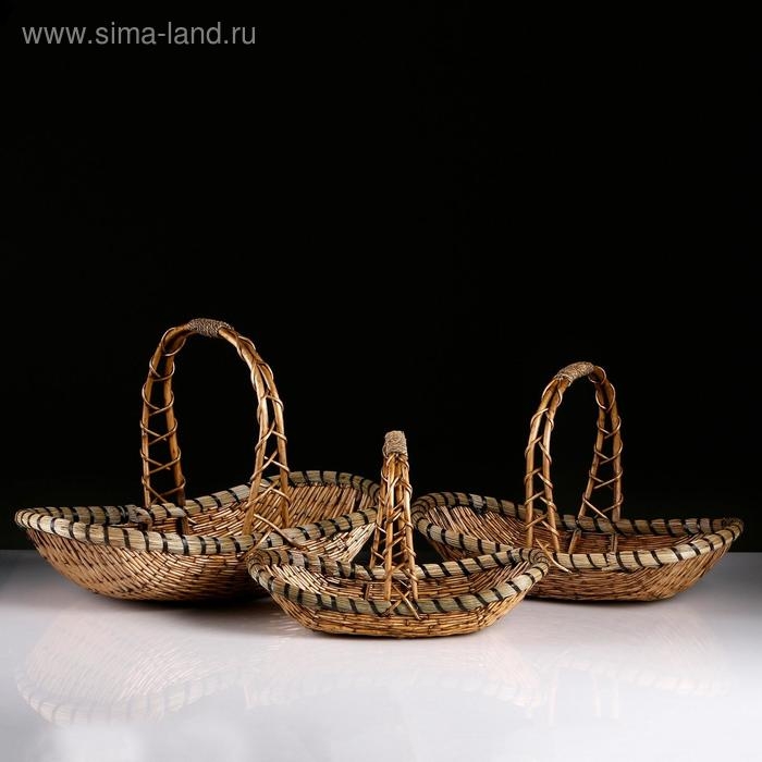 Набор корзин, 3 шт. L: 56х32х14х38 см, M: 49х26х12х31см, S:42х20х10х25см Набор корзин, 3 шт. L: 56х32х14х38 см, M: 49х26х12х31см, S:42х20х10х25см