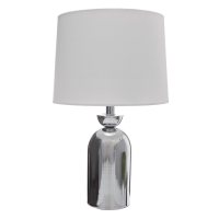 Настольная лампа с абажуром RISALUX &laquo;Джоел&raquo;, Е27, 40 Вт, хром, 25&times;25&times;42.5 см