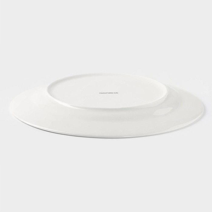 Тарелка фарфоровая обеденная Доляна &laquo;Лаванда&raquo;, d=25.3 см, цвет белый