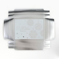 Коробка подарочная новогодняя складная &laquo;Ёлочные шары&raquo;, 21 х 15 х 7 см, Новый год