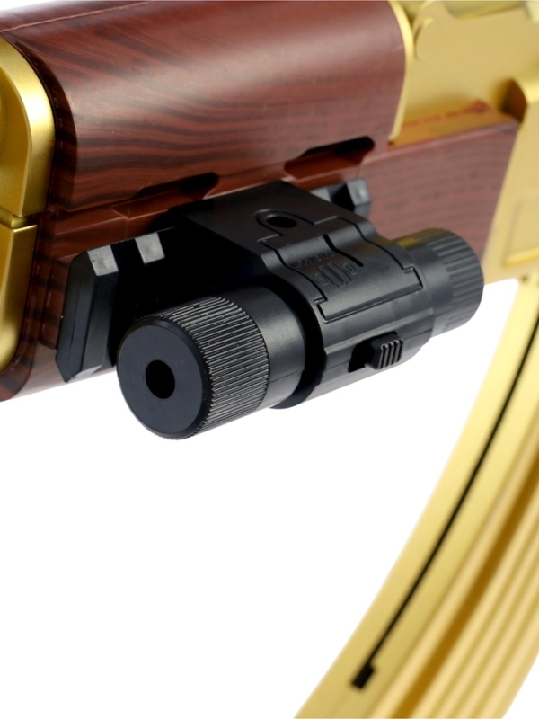 Автомат Автомат "АК-47 золотой" с лазером, 46 см