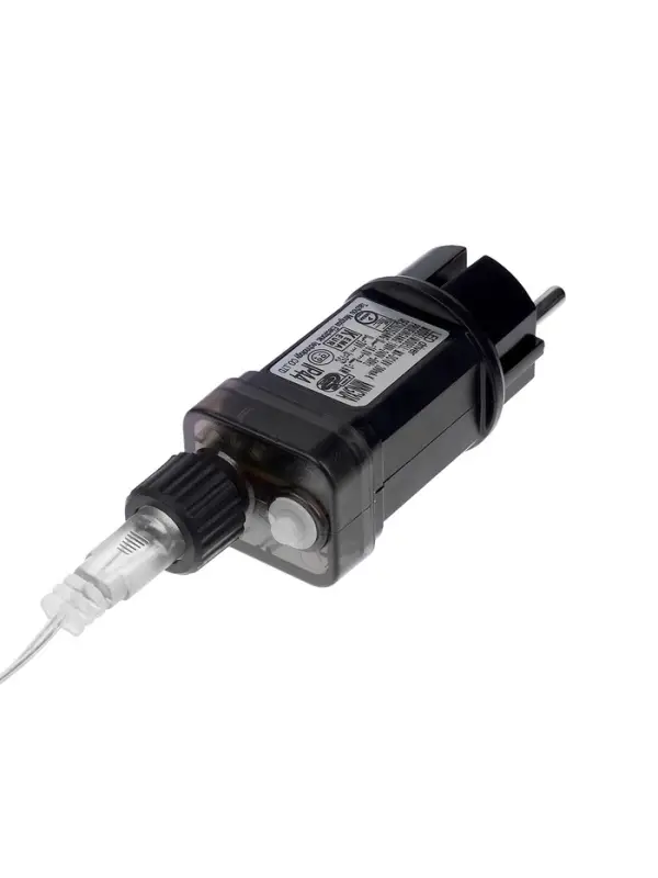 Гирлянда &laquo;Нить&raquo; 200 м роса, IP44, серебристая нить. 2000 LED, пульт, 36 В, свечение тёплое белое