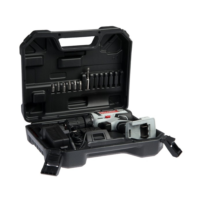 Дрель-шуруповерт "Ресанта" ДА-18-2ЛК, 18 Вт, 2х2 Ач, Li-Ion, 50 Нм, 400/1400 об/мин