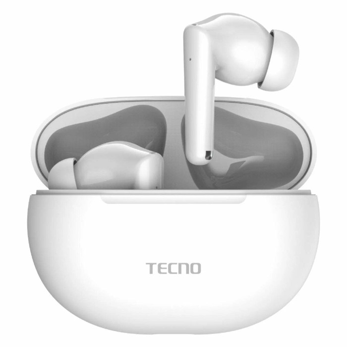 Наушники Tecno Buds 3, беспроводные, TWS, вакуумные, BT 5.3, 37/500 мАч, микрофон, белые Наушники Tecno Buds 3, беспроводные, TWS, вакуумные, BT 5.3, 37/500 мАч, микрофон, белые
