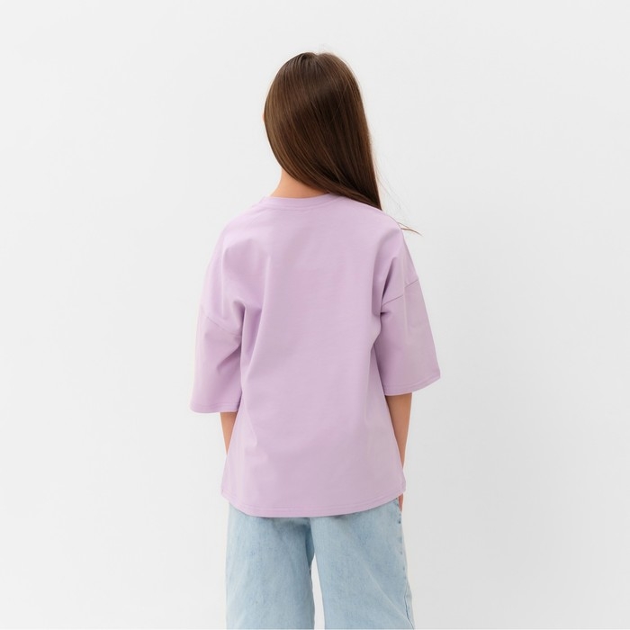 Футболка детская MINAKU цвет лавандовый, рост 152 см