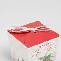 Бонбоньерка новогодняя &laquo;Город&raquo;, 7,5 х 8 х 7,5 см, Новый год