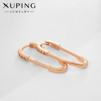 Серьги со стразами XUPING булавка чары, цвет белый в розовом золоте Серьги со стразами XUPING булавка чары, цвет белый в розовом золоте