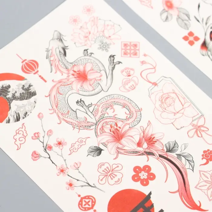 Переводные татуировки &laquo;Япония&raquo;, тату &mdash; 2 листа