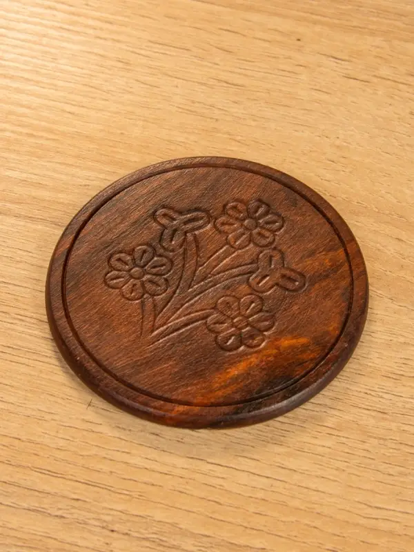 Подставка под горячее "Цветок" (набор 6 шт), 14х10х6 см, дерево шишам