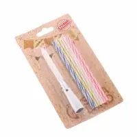 Свечи для торта, коктейльные 8 шт., 1 музыкальная