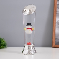 Лава лампа &laquo;Снеговик&raquo; LED 3хААА, USB серебро 6,5х8х23,7см