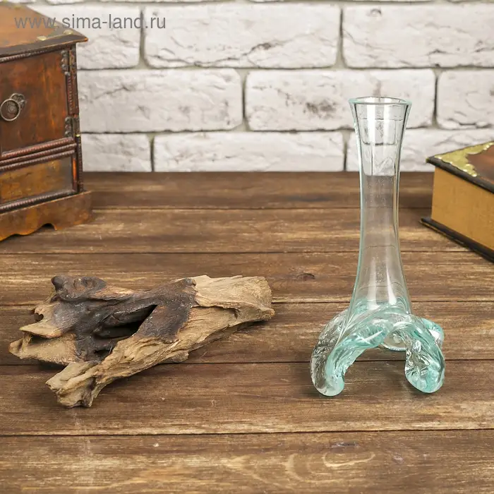 Ваза на дереве &laquo;Звезда&raquo; 20&times;17&times;13 см, стекло