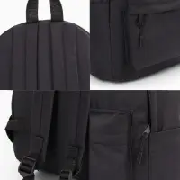 Рюкзак, 41*30*15 см, отд. на молнии, н/карман 2 бок/карм, отд/ноут, черный