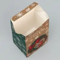 Упаковка для кондитерских изделий &laquo;С Новым годом&raquo;, снегирь, 8 х 10 х 16 см, Новый год