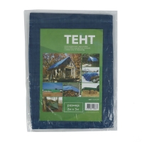 Тент защитный, 3 &times; 2 м, плотность 60 г/м&sup2;, УФ, люверсы шаг 1 м, синий
