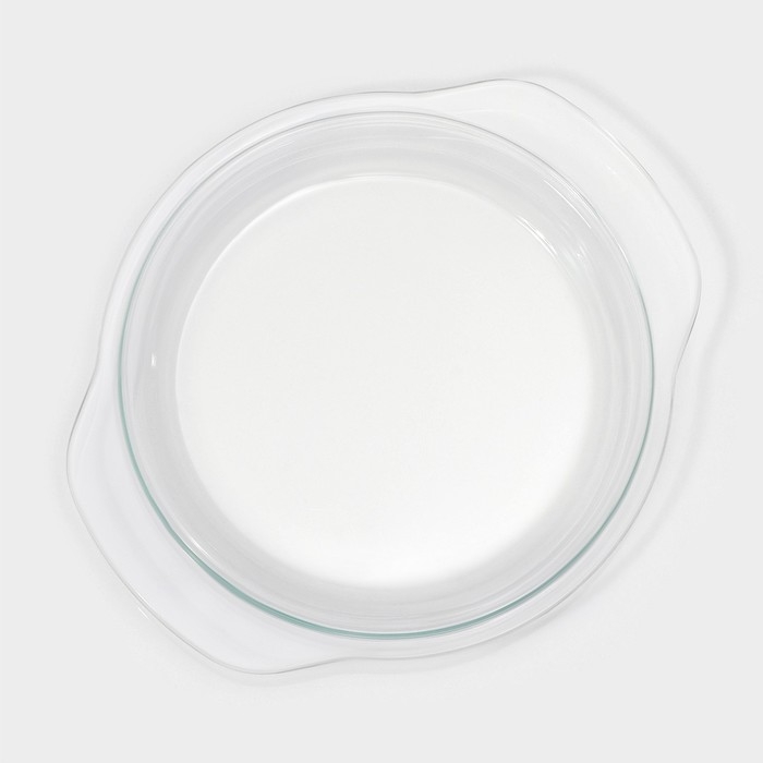 Набор кастрюль из жаропрочного стекла для запекания Доляна &laquo;Гратен&raquo;, 2 предмета: 700/1500 мл, d=14,5/11 см, с крышками, толщина 4 мм