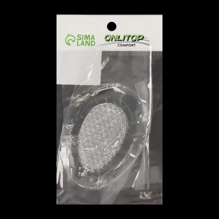 Полустельки для обуви, с протектором, силиконовые, 8.5&times;6.7 см, пара, прозрачные