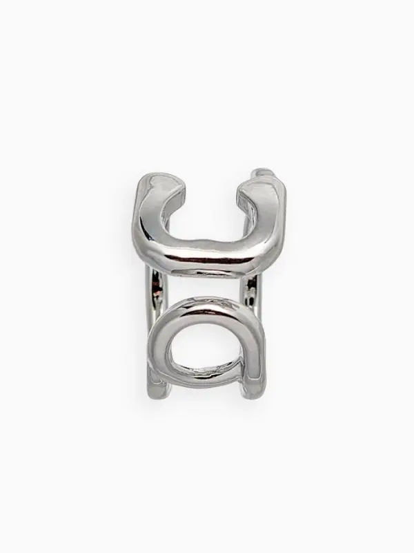 Серьга "Кафф" булавка, цвет серебро