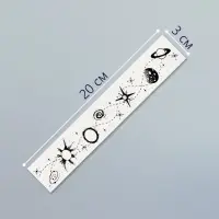 Переводная тату на тело чёрная &laquo;Браслет. Космос&raquo;, 20&times;3 см